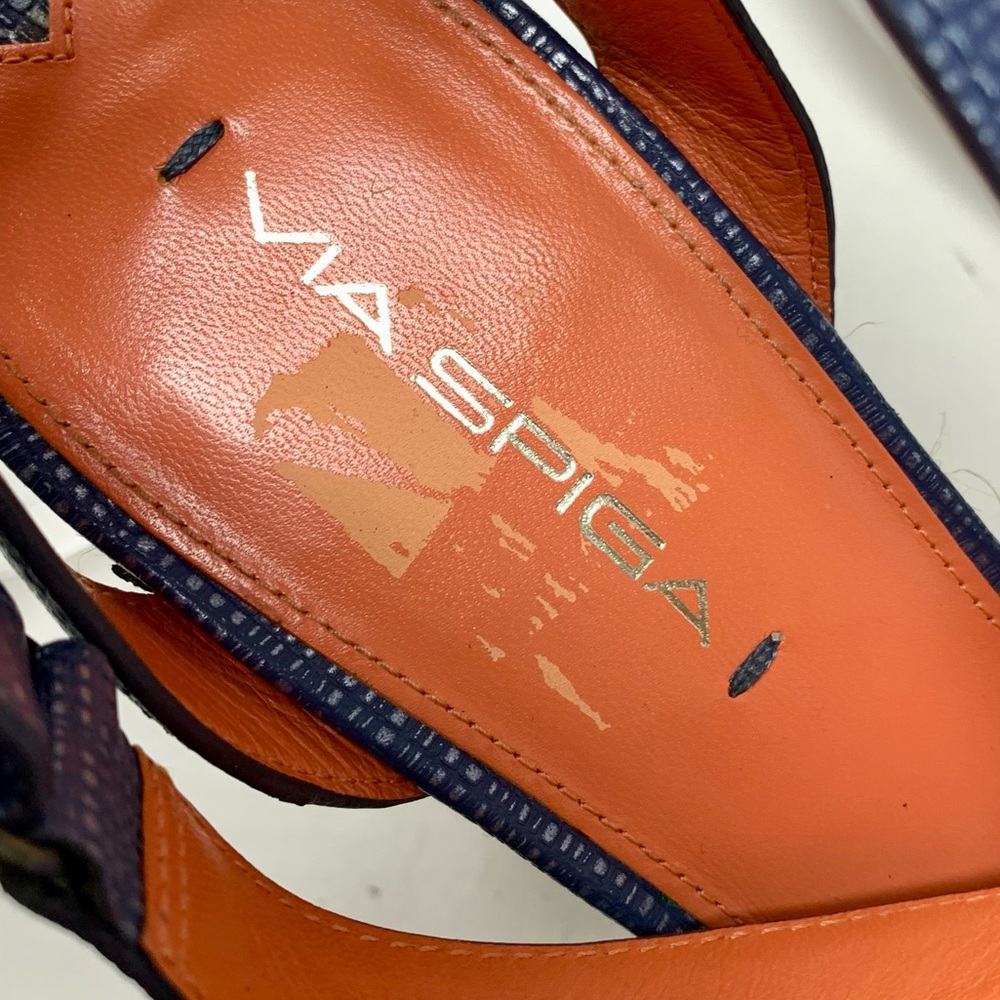 Via Spiga Karla Textured Open Toe Espadrille Wedge 8.5 Classic Resortwear Summer - Picture 11 of 16